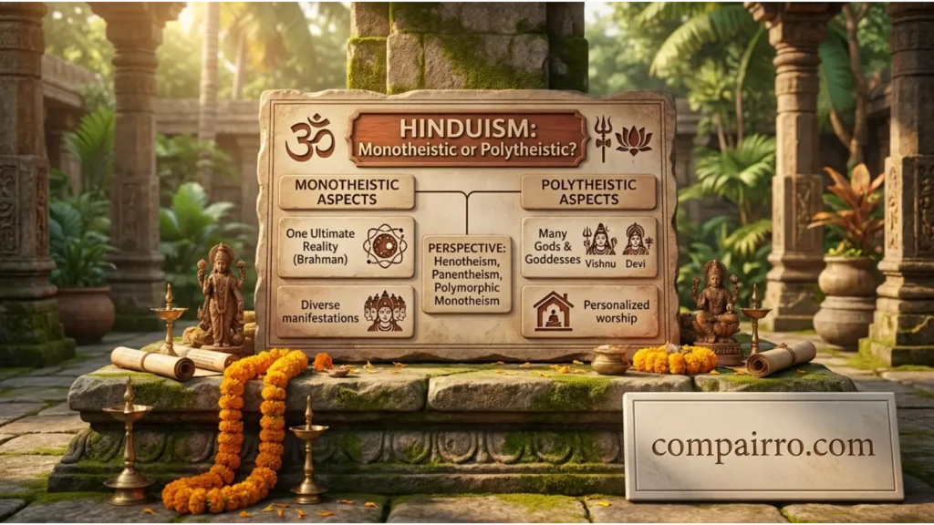 Comparison Table: Is Hinduism Monotheistic or Polytheistic?