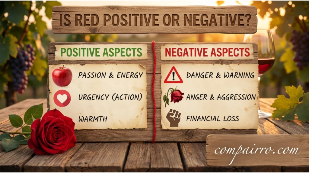 Comparison Table: Is Red Positive or Negative?