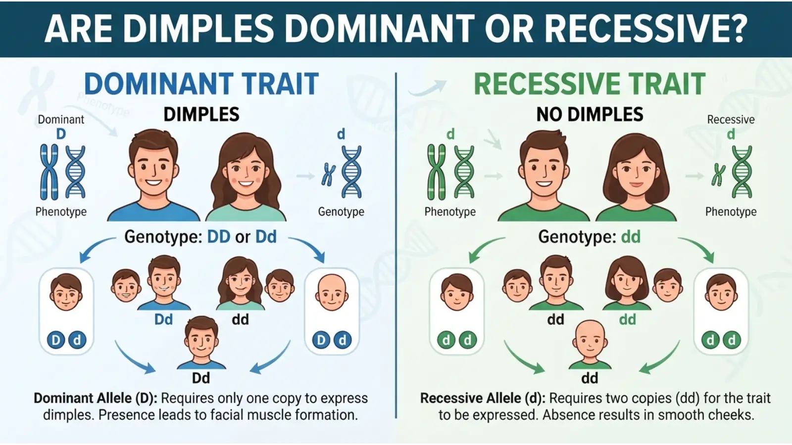 Are Dimples Dominant or Recessive