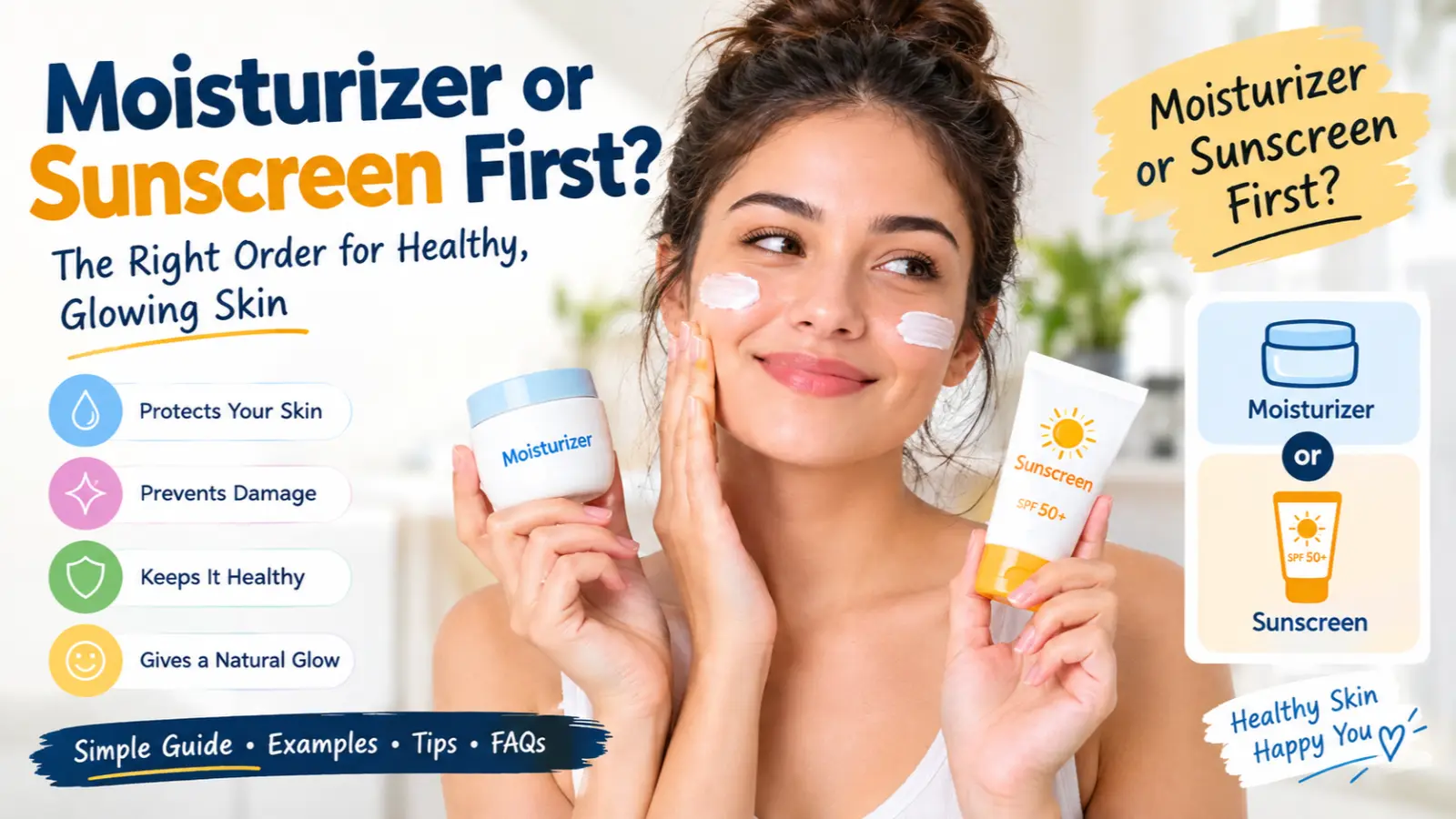 Moisturizer or Sunscreen First
