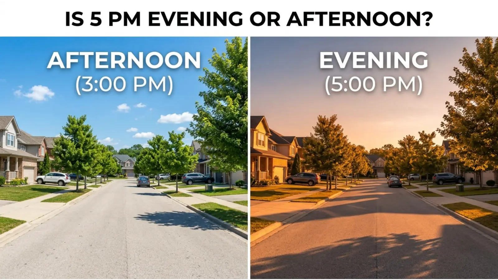 Is 5PM Evening or Afternoon