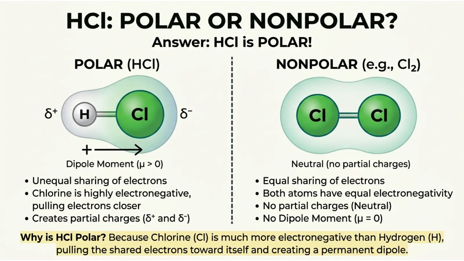 HCl Polar or Nonpolar