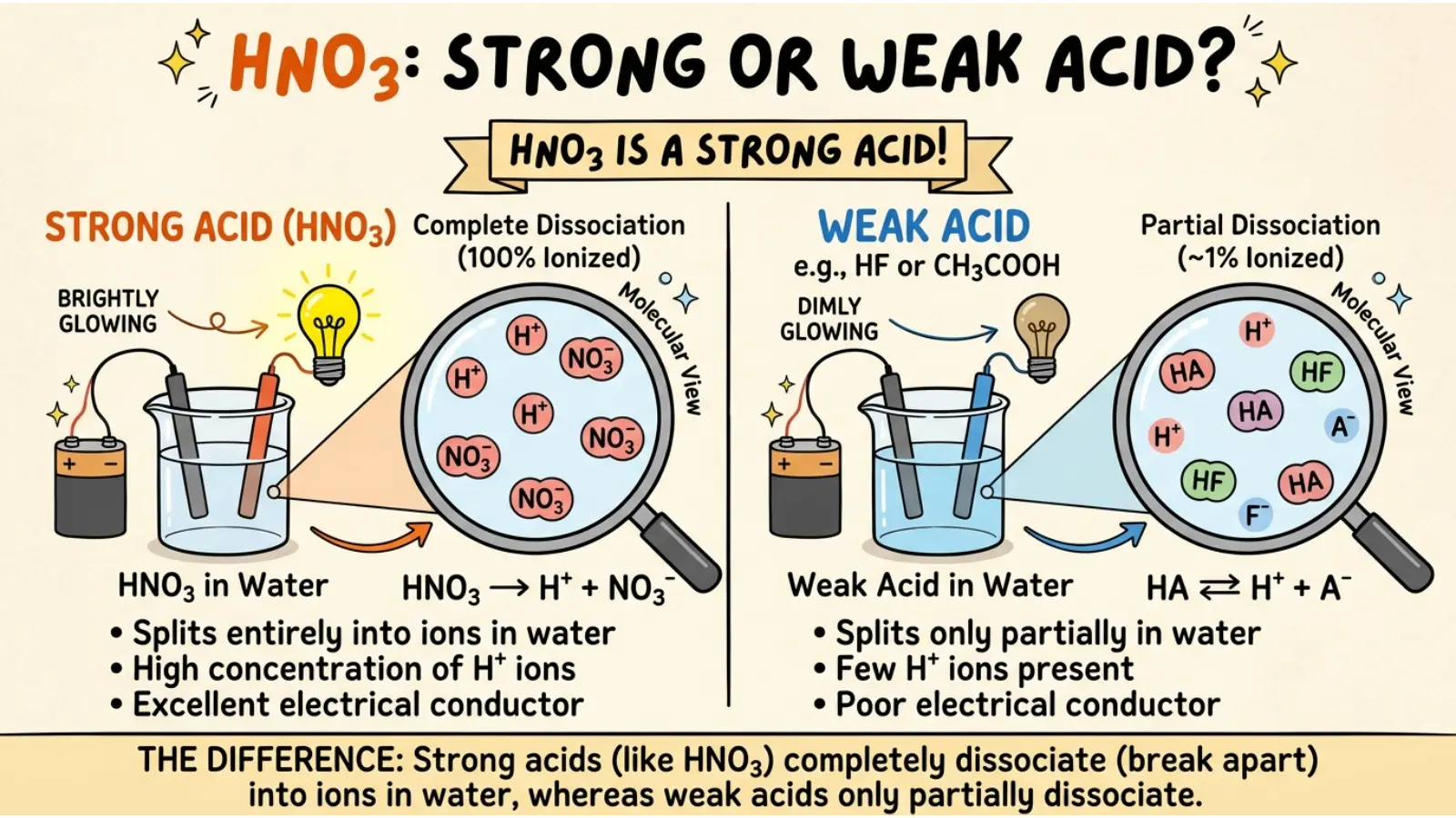 HNO3 Strong or Weak