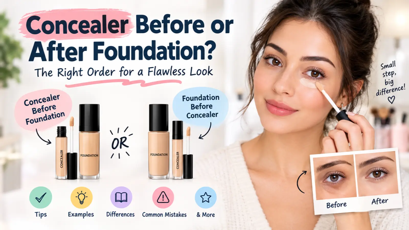 The Origin of Concealer and Foundation