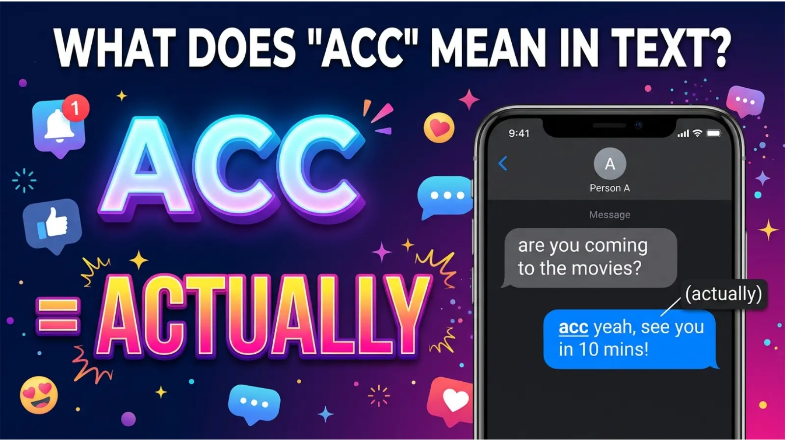ACC Meaning in Text