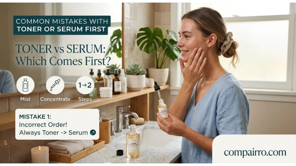 Toner or Serum First? Skincare Order for Beginners (2026) - compairro.com