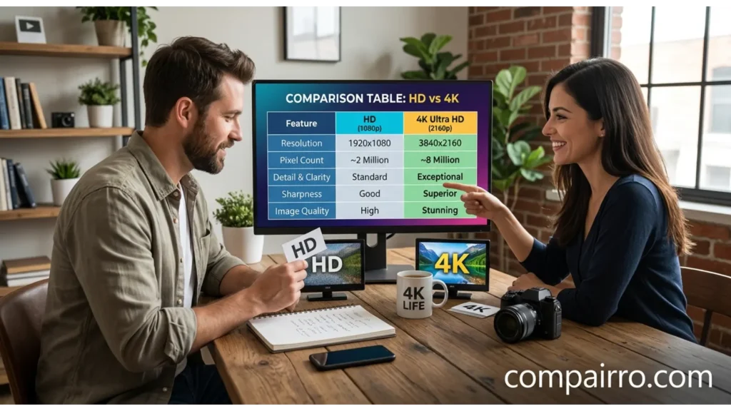 Comparison Table: HD vs 4K