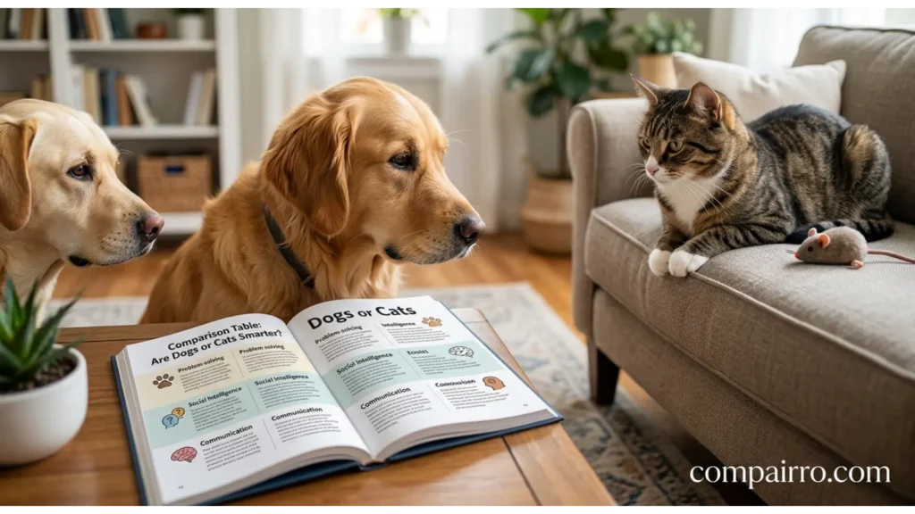 Comparison Table: Are Dogs or Cats Smarter?