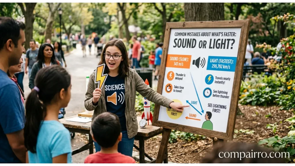 Common Mistakes About What's Faster: Sound or Light?