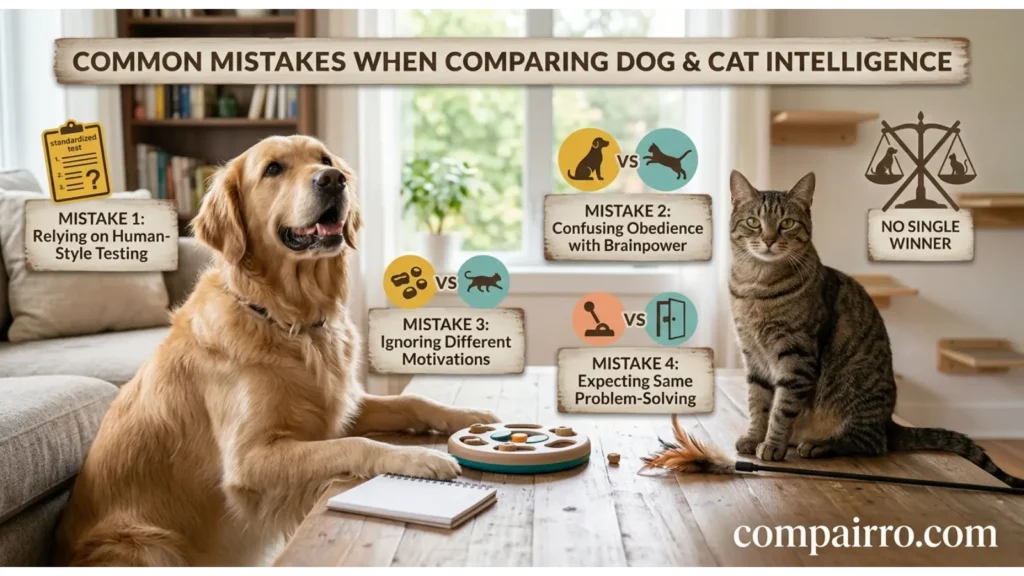 Common Mistakes When Comparing Dog and Cat Intelligence