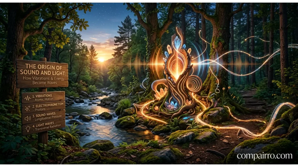 The Origin of Sound and Light