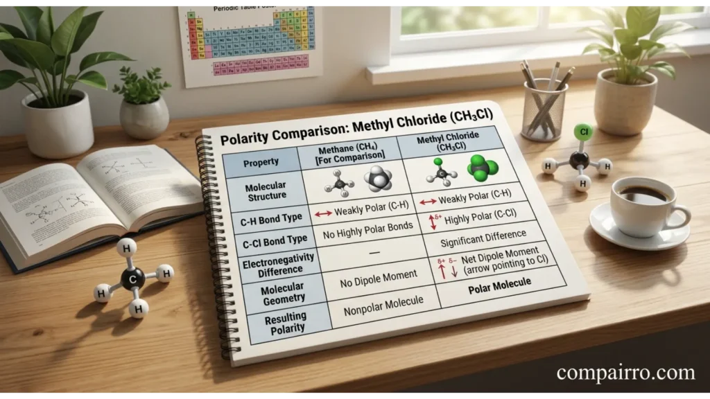 Comparison Table: CH3Cl Polar or Nonpolar?