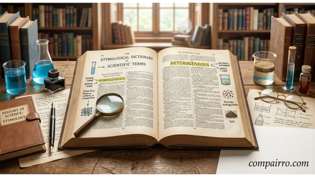The Origin of the Terms Homogeneous and Heterogeneous