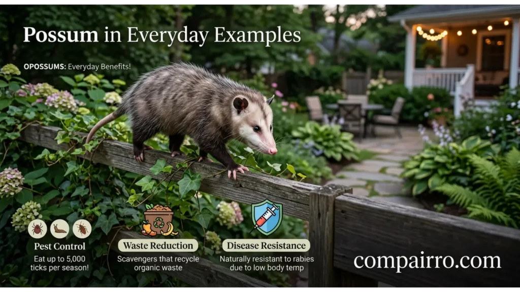 Possum or Opossum in Everyday Examples