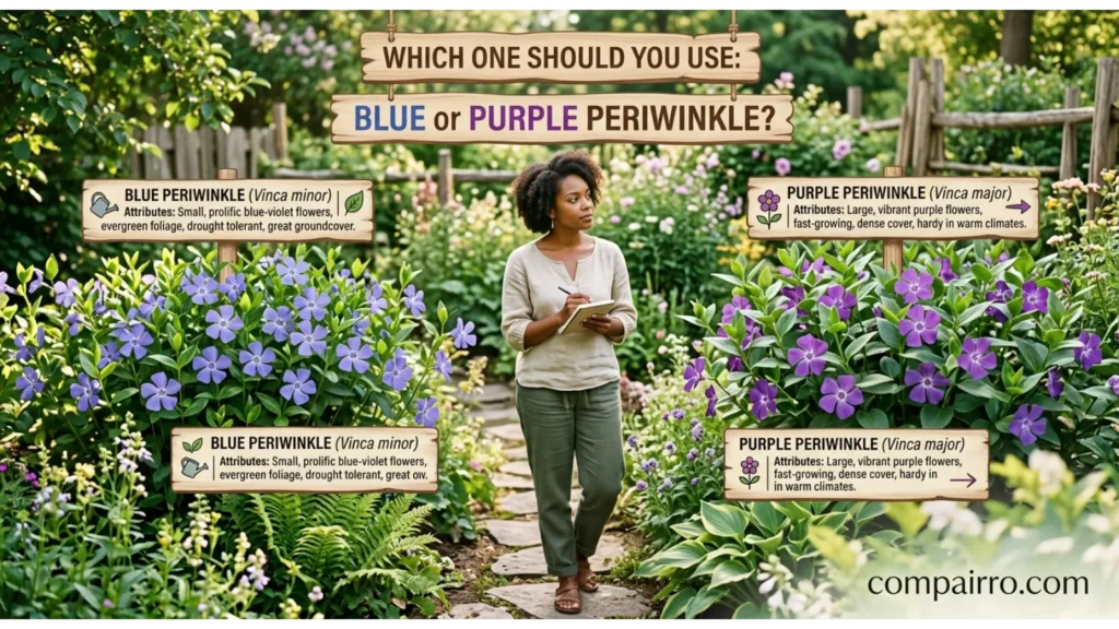 Which One Should You Use: Blue or Purple Periwinkle?
