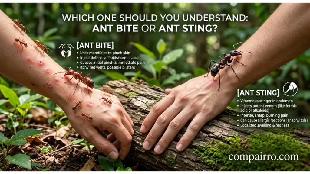 Which One Should You Understand: Ant Bite or Ant Sting?