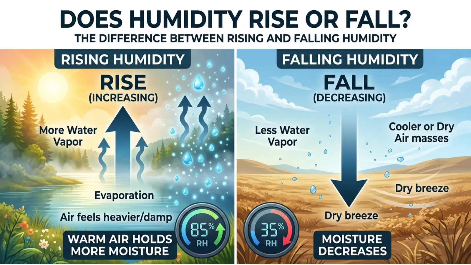 Does Humidity Rise or Fall