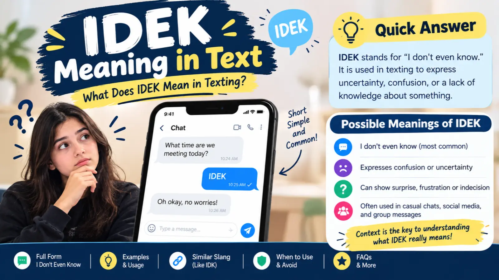 IDEK Meaning in Text