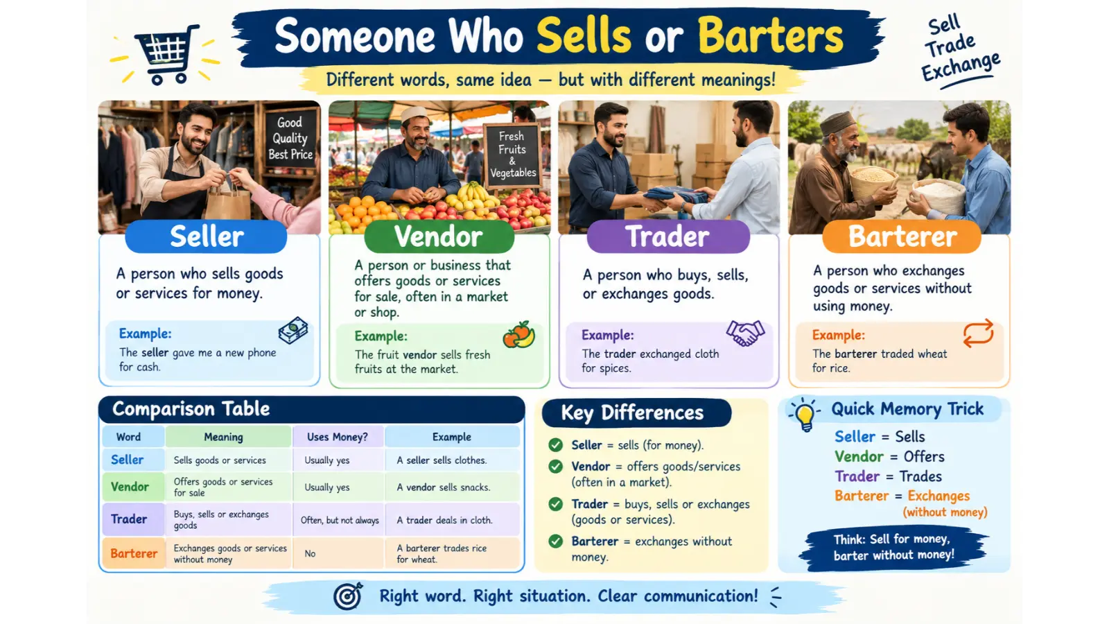 Someone Who Sells or Barters