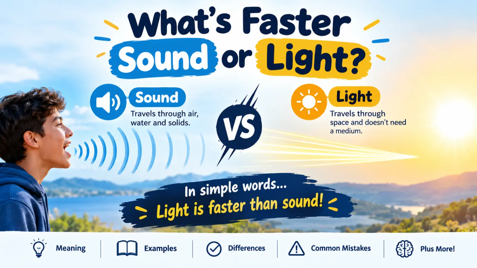 What's Faster Sound or Light