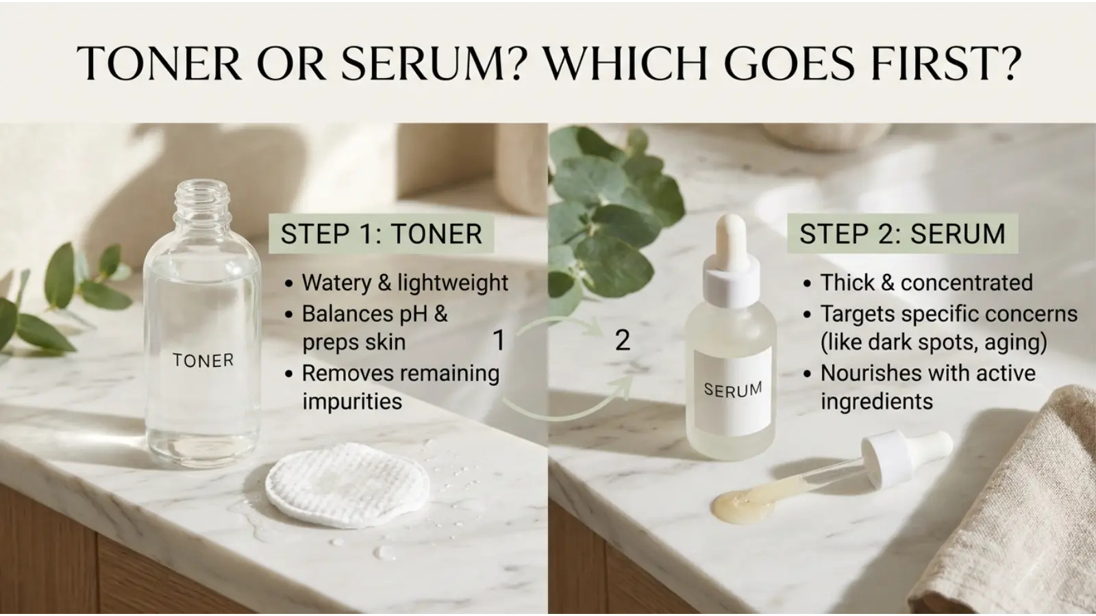 Toner or Serum First