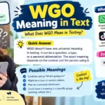 WGO Meaning in Text